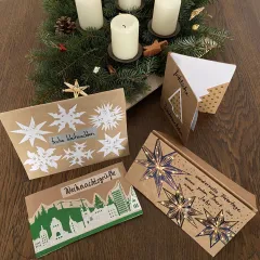 Grußkarten aus Altpapier