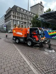 Unterwegs mit der maschinellen Straßenreinigung