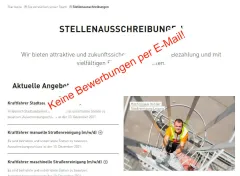 Bitte Bewerbungen per Post schicken