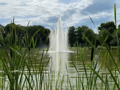 Fontäne in der Anton-Bruckner-Allee wieder in Betrieb