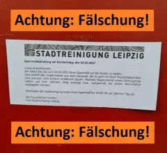 Achtung: Gefälschte Sperrmüllankündigung