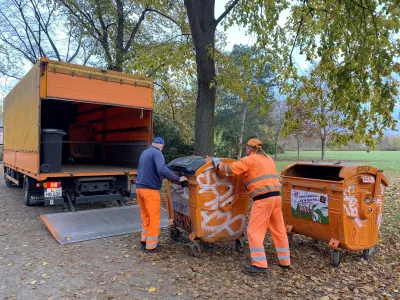 Parkcontainer werden abgebaut