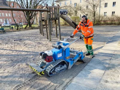 Neue Sandreinigungsmaschine im Einsatz
