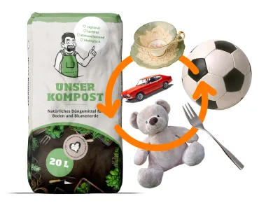 Tausche (noch) nutzbares Aussortiertes gegen Kompost am 29. September 2023