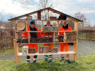Baufortschritt Insektenhotel