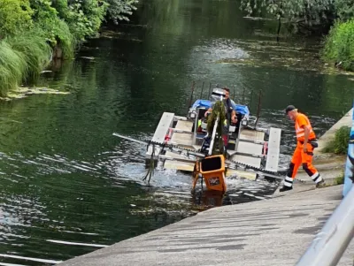 Gestohlener Behälter aus Karl-Heine-Kanal geborgen