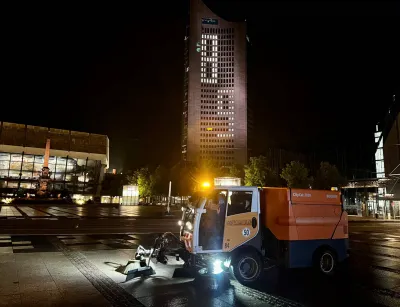 Nächtliche Reinigung nach dem Lichtfest