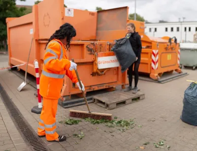 Abgabe von Laub auf den Wertstoffhöfen
