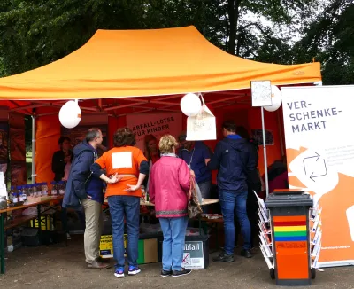 Stadtreinigung Leipzig bei der Ökofete am 5. September 2021 dabei