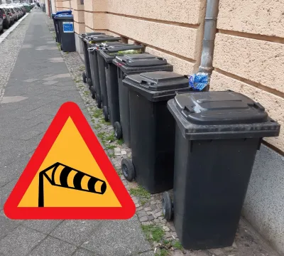 Stürmisch in Leipzig: Hinweise zur Bereitstellung der Abfallbehälter