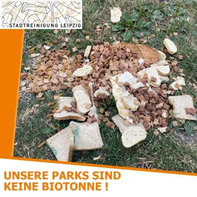 Bioabfälle im Park