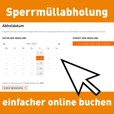 Sperrmüllabholung einfacher online buchen