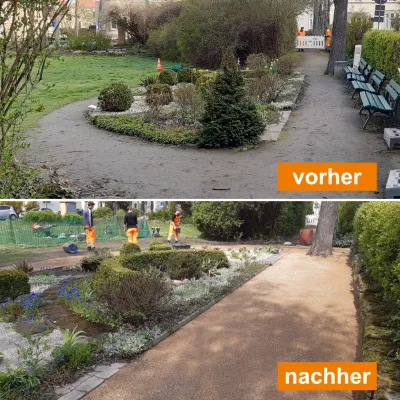 Azubis verschönern den Arminiushof in Marienbrunn