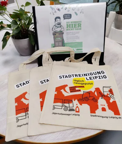 Beuteltausch am 9. Juli 2021 im "täglich rausgeputzt"