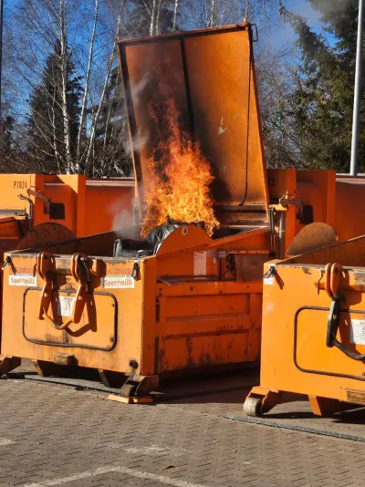Brandgefahr im Abfall
